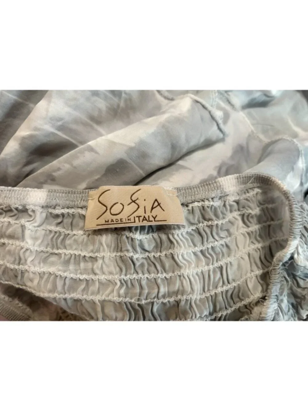 Sofia Made In Italy Gray White Tie Dye Skirt Sz Small